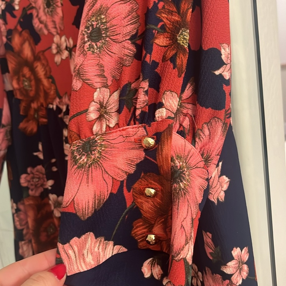 NWT Vince Camuto Mixed Print Dress - Picture 6 of 6